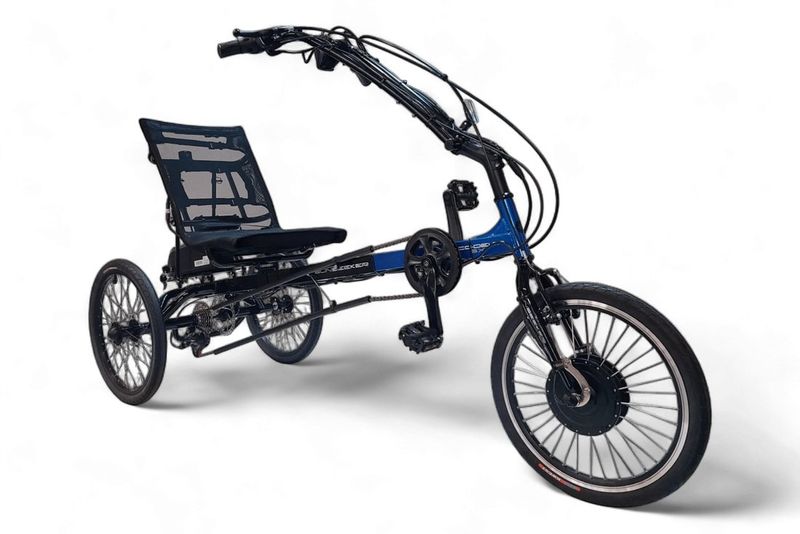 Sun Seeker E-Delta B1 SX tricycle — for sale at Brooks Bike Shop, professionally assembled and ready to ride