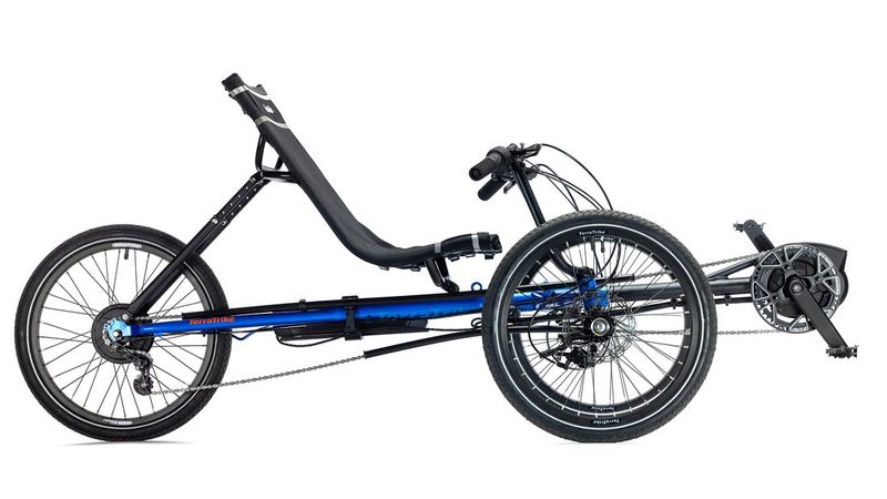 TerraTrike Rogue e+ tricycle — for sale at Brooks Bike Shop, professionally assembled and ready to ride